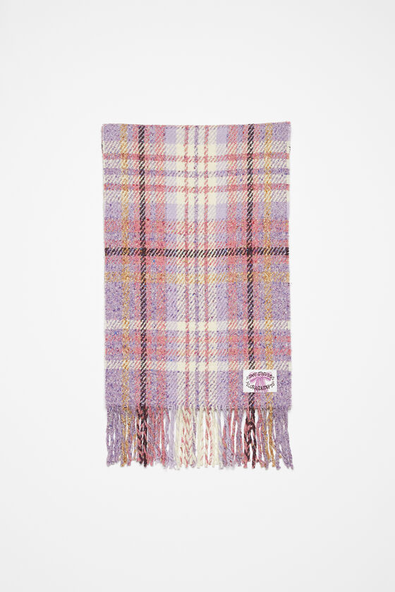 (image for) Tailored Plaid fringe scarf